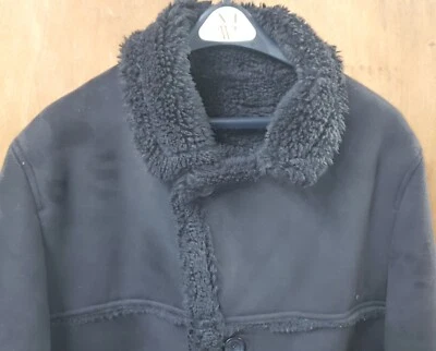 Casaco de pele sintética masculino Zara Man GG. Quente liso sexy elegante - Imagem 1 de 4