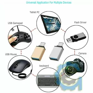 10x USB-C 3.1 Male to USB A Female Adapter Converter OTG Type C Android Phone - Picture 1 of 9