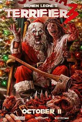 TERRIFIER 3 (2024) Movie Poster 'Art The Clown' Halloween Xmas Slasher  - A - Image 1 of 4