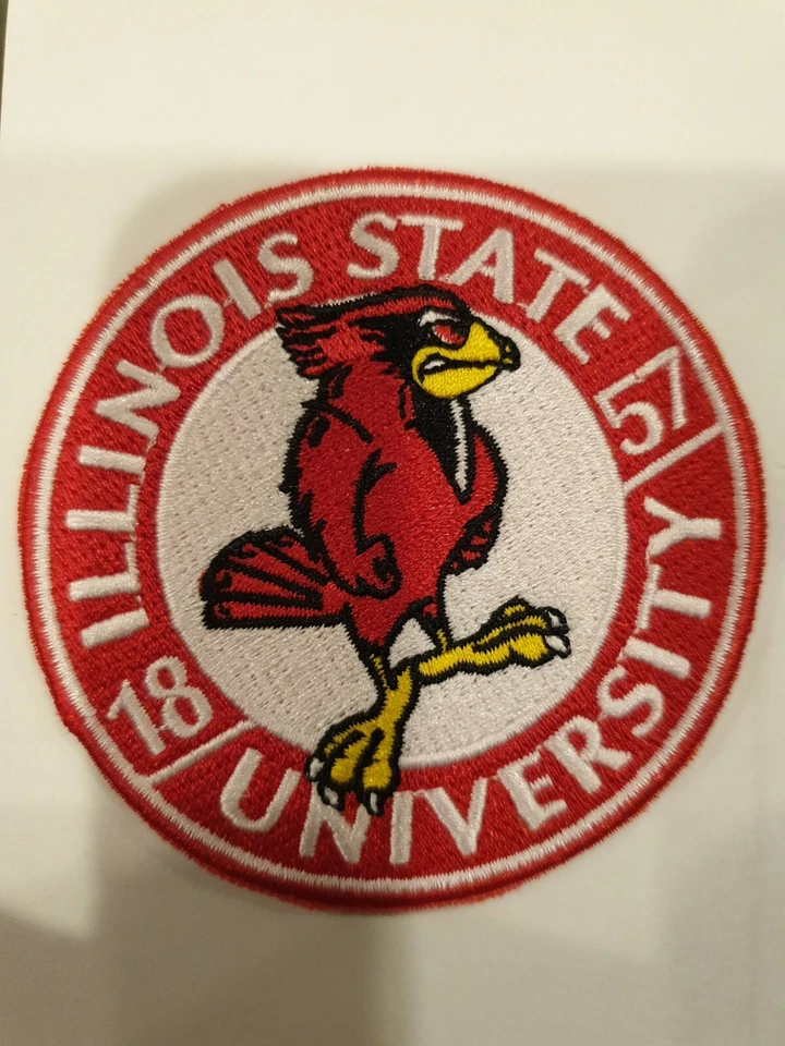 ISU Illinois State Redbirds  Embroidered Iron On Patch  3" x 3" - Image 1 of 1