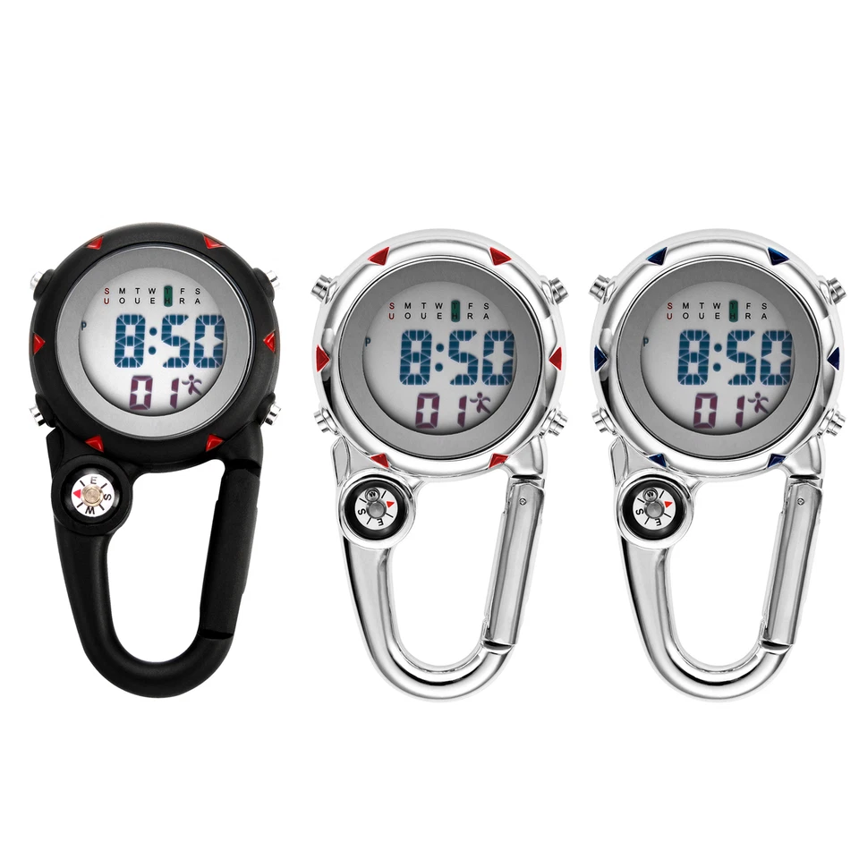 Reloj digital de montañismo mochila mosquetón con clip multifunción para exteriores Foto 1 de 1