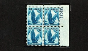 1954 U.S. AIRMAIL 4c Blue EAGLE Sc#C48 PLT#BLK of 4 M/NH/OG Pristine - Picture 1 of 1