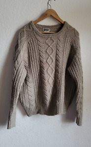 MTWTFSS Weekday Wełniany sweter Dzianinowy sweter taupe szary rozm. M