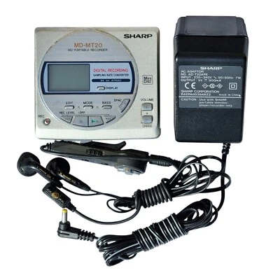 SHARP Mini Disc Player MD-MT20 - MD Portable Digital Recorder - Silver - Image 1 of 4