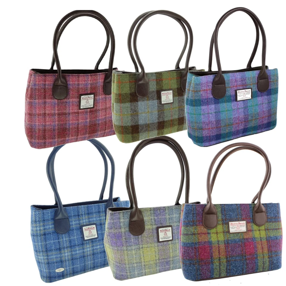 Glen Appin Harris Tweed Classic Cassley Handbag LB1003 Wide Choice of Colours - Image 1 of 2