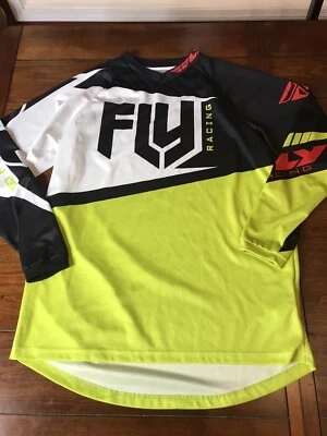 FLY Racing F-16 Jersey Men's size MEDIUM  black,white,neon green,red MOTORCROSS - Image 1 of 4