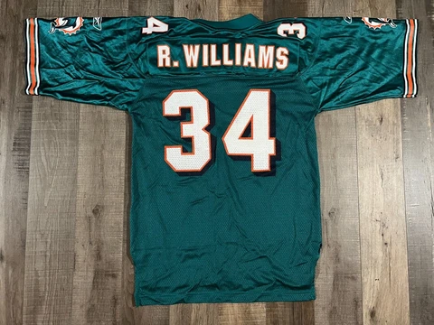 NFL Reebok Miami Dolphins Ricky Williams #34 Jersey SIZE SMALL Cover