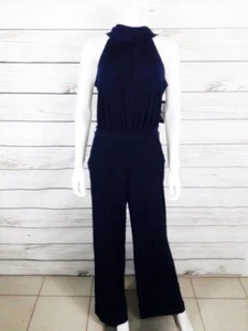 Combinaison femme New York & CO taille S bleu marine stretch sans manches cravate dos neuve avec étiquette - Photo 1 sur 4