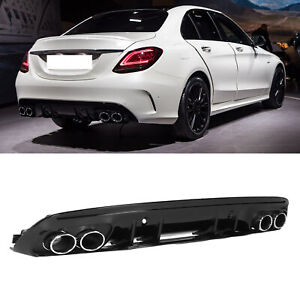 Rear Exhaust Pipe Tail Throat Fit For  C Class W205 S205 Line