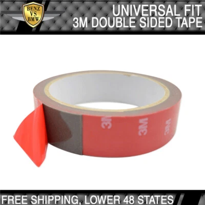 3M Double Sided Adhesive Glue Tape With Red Liner 1x Roll For Car Auto Foto 1 de 3