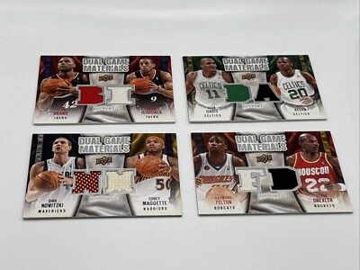 4 Верхняя колода двойной игры материалы 09-10 карты лот Nowitzki, Drexler, Allen и многое другое - Изображение 1 из 4