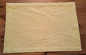 Crate & Barrel Grasscloth Placemats Custard Sun Yellow Set of 6 18" X 13" India - Picture 1 of 7