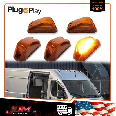 Luces de separación LED ámbar para cabina techo delantero Ram ProMaster 1500 2500 3500 14-23 Foto 1 de 4