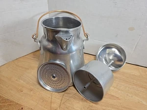 Vintage Caffettiera a percolatore Wear Ever in alluminio 3112 con manici in rame - Foto 1 di 16