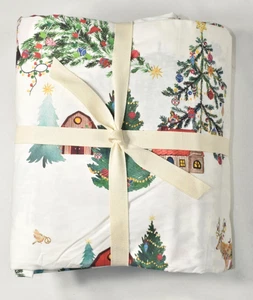 Pottery Barn Christmas in the Country 3 Pc Sheet Set MISSING 1 PILLOWCASE - NWOT - Picture 1 of 16