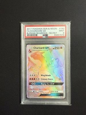 2017 Pokemon SM Charizard GX #150 Psa 9 Burning Shadows Secret Rare - Image 1 of 2
