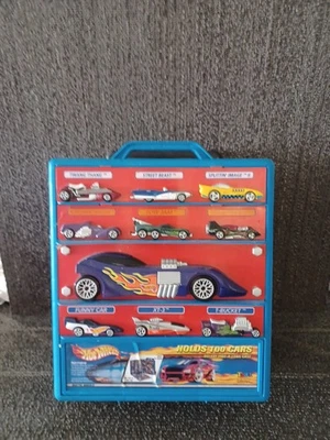 Estuche de almacenamiento rodante Hot Wheels para 100 autos con mango y ruedas retráctiles  Foto 1 de 2