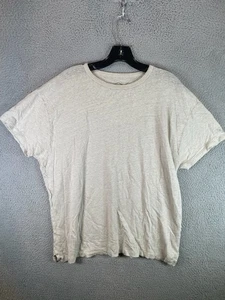 Alex Crane t shirt uomo media beige sole maglietta lino europeo manica corta boho - Foto 1 di 8