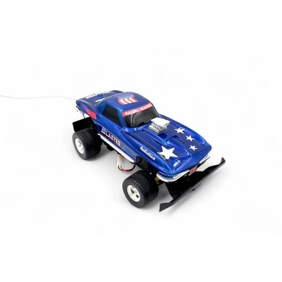 Vtg 90s RadioShack RC Car 67 Corvette Blue Blaster Corvette 1:12 Scale 60-4249 - Image 1 of 4