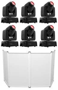 (6) Chauvet Intimidator Spot 110 Compact Moving Head Spot Beam Lights + Facade - Picture 1 of 11