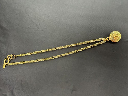 CHANEL Coco Mark Collana Vintage Oro Tonda Donna Accessori Moda