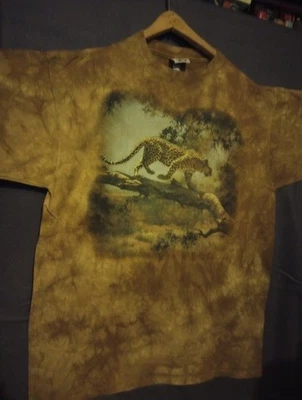 Camiseta Leopard on Tree NOVA XX, L Adulto Azul Líquido Vintage Etiqueta Cinza - Imagem 1 de 2