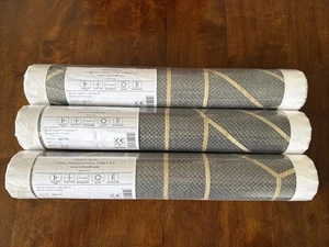 York Wallcoverings MM1710 Hammered Diamond Grey Geometrics 56.9sq Ft - 3 Rolls - Picture 1 of 5