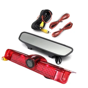 3rd Third Brake Light Backup Camera w/4" Rear View Mirror Monitor Kit for Che... - Bild 1 von 7