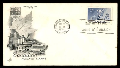 Mayfairstamps Canada FDC 1956 Hockey Players First Day Cover aau_76773 - Image 1 of 2