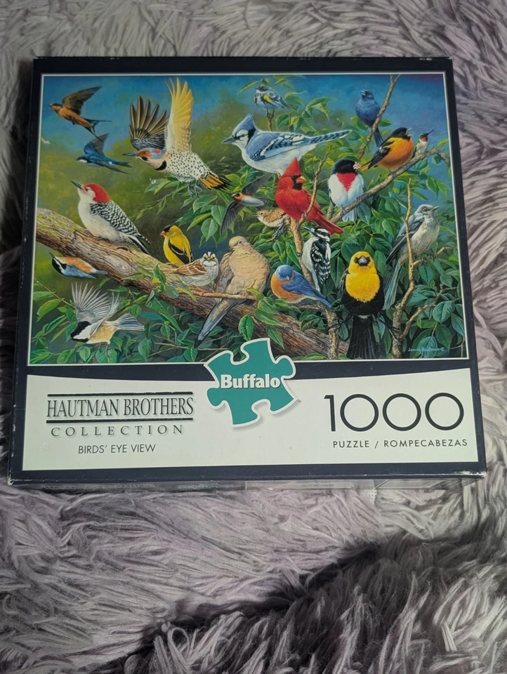 Puzzle Buffalo Hautman Brothers Colección 1000 Piezas Jigzaw Vista de Pájaro Como Nuevo Foto 1 de 2