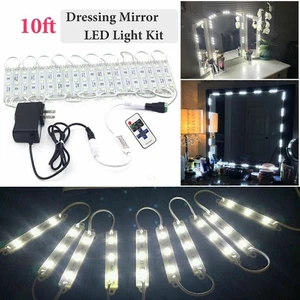 Kit de tira de luz de tocador maquillaje cosmético espejo de tocador LED regulable de 10 pies + control remoto - Imagen 1 de 10