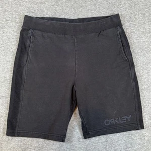 Oakley Shorts Mens Large Black Regular Fit Athletic Casual Logo Stretch Comfort - Picture 1 of 8