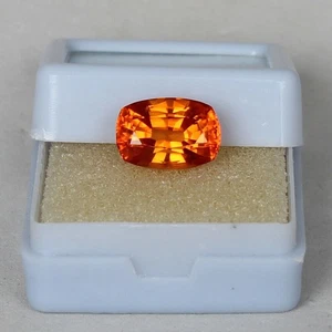 AAA Natural Orange Sapphire Padparadscha 7.10 Ct Cushion Cut Loose Gemstone - Picture 1 of 5