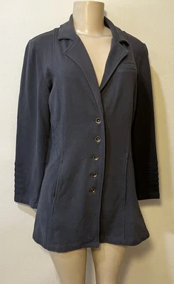 Soft Surroundings Dark Gray Tallulah French Terry Jacket S EUC  - Image 1 of 4