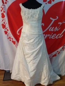 Wedding dress size 18 ivory taffeta La Sposa, check measurements, E - Picture 1 of 7