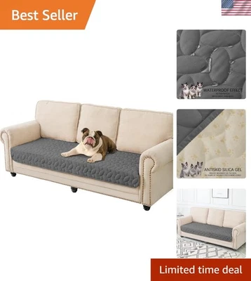 Funda de cama impermeable suave y duradera para mascotas - Manta gris 30x70 para muebles Foto 1 de 4