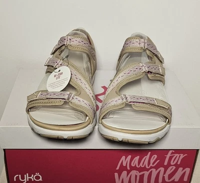 Ryka Women's Pink Design Comfort Loop Straps Sandles 8.5W - Image 1 of 4