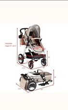 Babyjoy Baby 2-in-1 Stroller High Landscape Infant Stroller w/ Reversible Seat