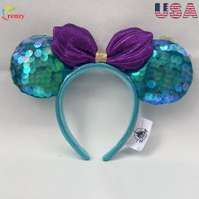 Diadema Limitada Rara Púrpura Sirenita Ariel Orejas Minnie Parks Disney NUEVA Foto 1 de 4