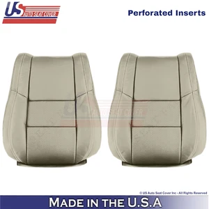 2011-2022 For Dodge Durango Leather Perf. Front Top Covers Light Frost Beige - Picture 1 of 9