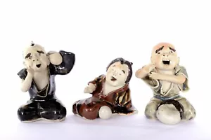 Figura de samurai y geisha japonesa Sumida Gawa de 1930 - Imagen 1 de 9