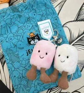 Jellycat with TAG & GIFT BAG Marshmallow Keychain Keyring Car Plush Stuffed Toy - Picture 1 of 4