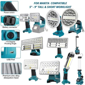 40W 4200LM 9W 1000LM LED Work Light Suitable For Makita 18V Liion Battery BL1430 - Picture 1 of 31