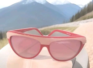 Vintage Regency LINEN/ RED aviator sunglasses HI BROW 2 U.SA. 145 RETAIL $100.00 - Picture 1 of 9