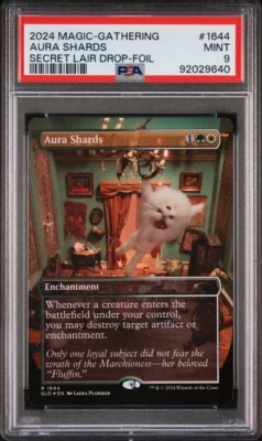 PSA 9  Aura Shards BORDERLESS RAINBOW FOIL Secret Lair Drop 1644 - Image 1 of 2