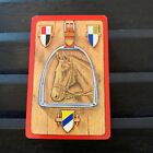 Vintage Swap Playing Card Horse Medals Emblems