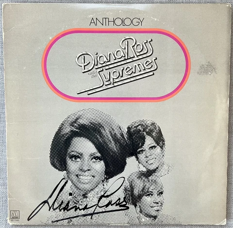 Diana Ross Signed In Person Anthology Vinyl Record LP Authentic, RARE, Supremes Cover