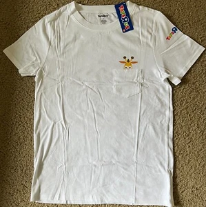 NWT Toys R Us White 100% Cotton Pocket Shirt Geoffrey Giraffe Unisex Youth 16 - Picture 1 of 3