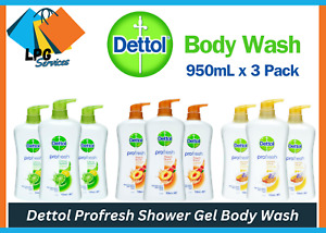 Dettol Profresh Shower Gel Body Wash Different flavors 950ml X 3 Pack l AU