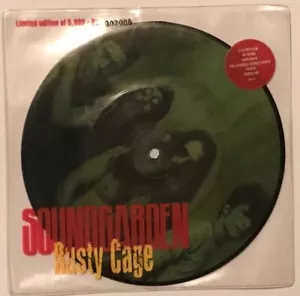 Soundgarden Rusty Cage 7" Picture Disc UK 1992 Numbered Printed Plastic Sleeve. - Picture 1 of 2